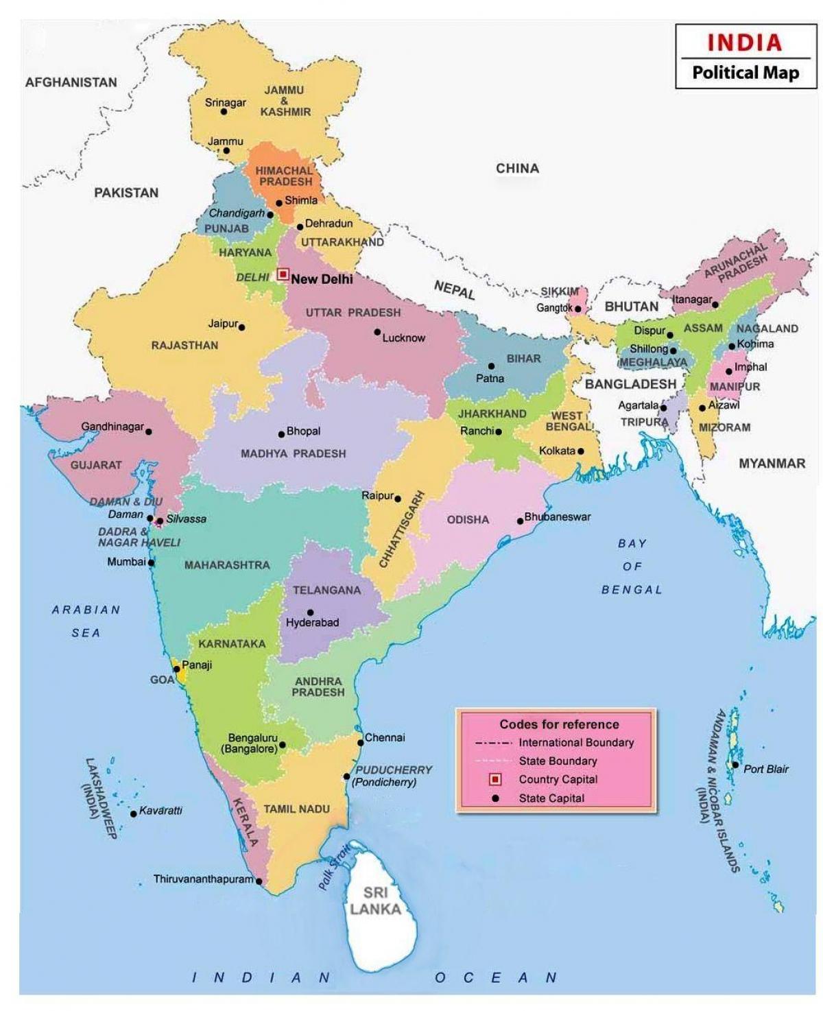 карта индийского штата