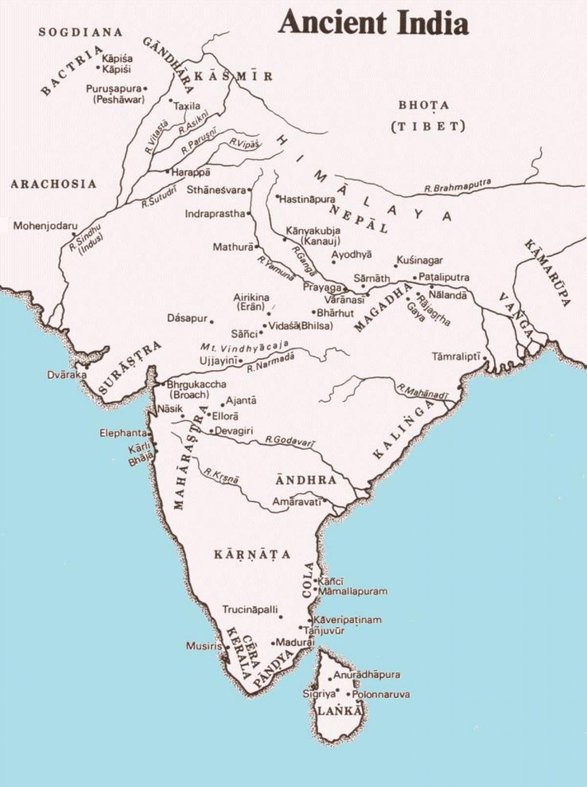 Историческая карта Индии