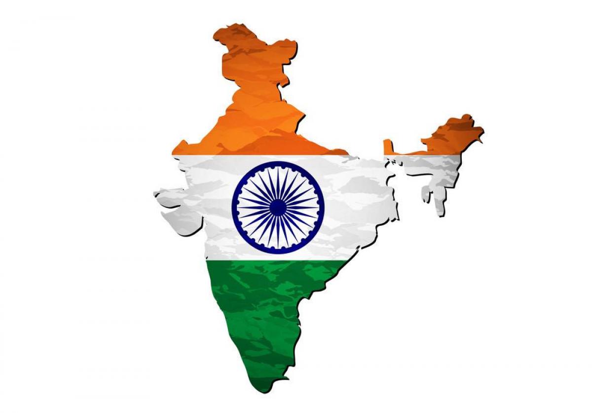 Карта флага Индии